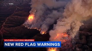 Red flag alert will stay in effect through Wednesday in SoCal as deadly wildfires rage on
