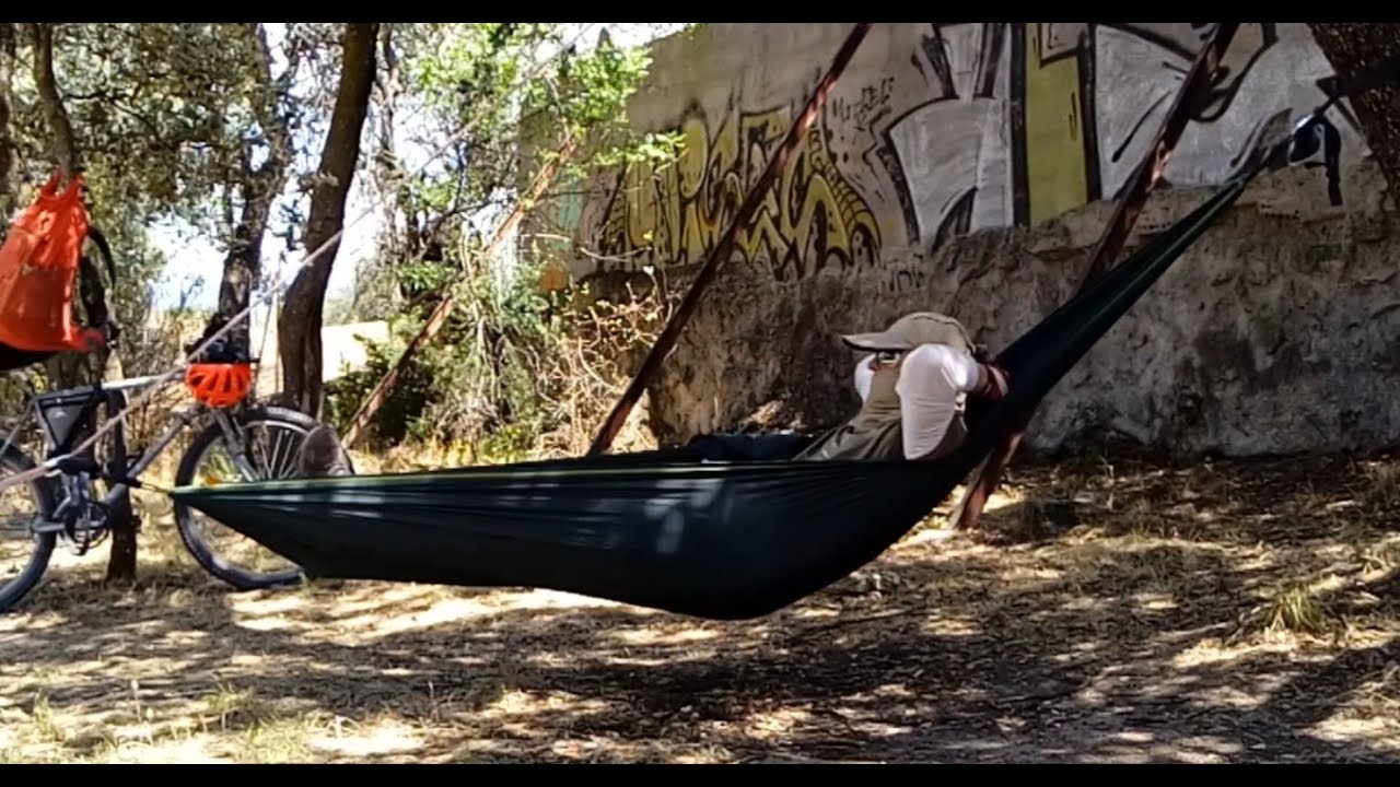 seno guirnalda sirena Hamaca - 07 - Montaje a la Española, en un solo árbol - Hammock - YouTube