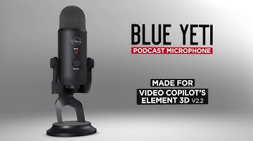 Blue Yeti 3D Model for Element 3D in After Effects | NV Media |