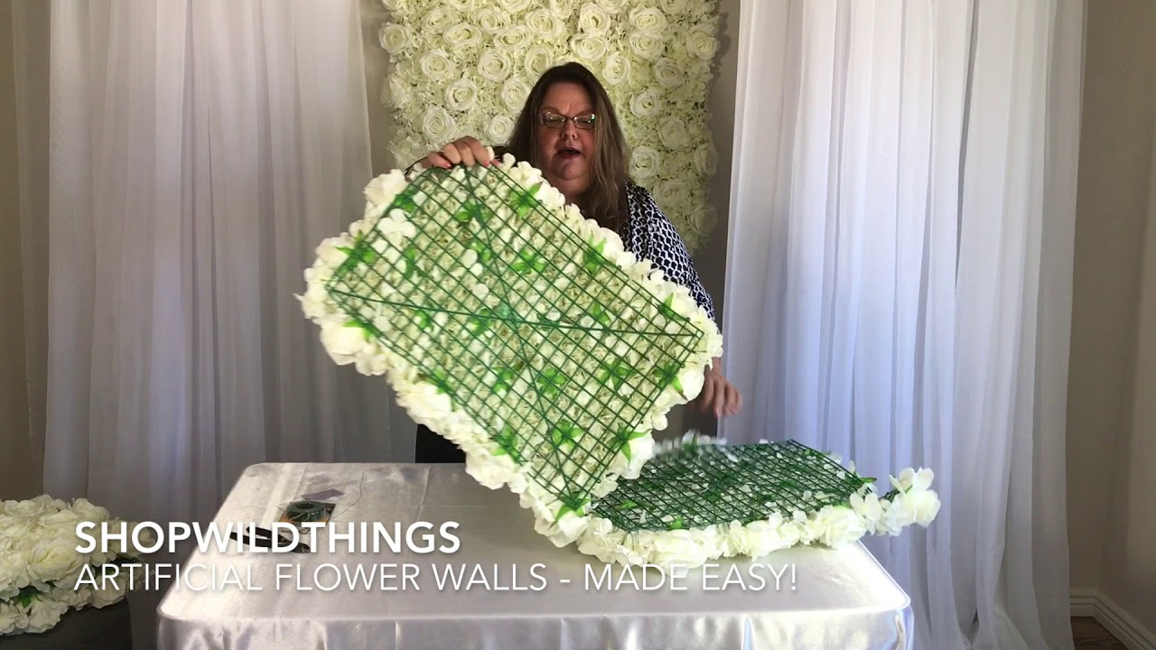 Details about   Flower Wall Panel Decor Artificial Flower Wall for Home Party Wedding Photo 
