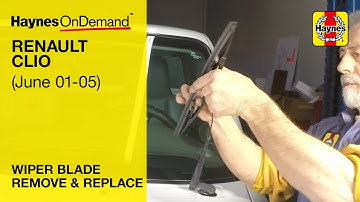 How to change the wiper blades on a Renault Clio Y to 55 reg (June 2001-2005)