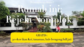 Rumah REJEKI NOMPLOK !! Gratis: 30 ikan koi, bale bengong full jati, FULLY FURNISHED