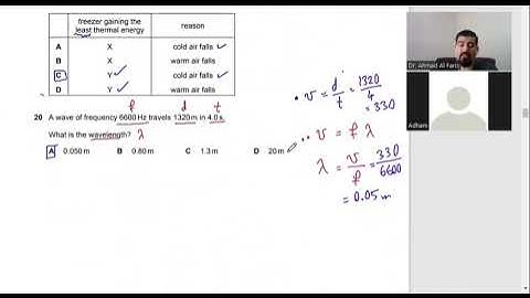 answering Physics Cambridge 0625 Paper 21 May June 2020 by Dr. Ahmad Al Faris (part of online class)