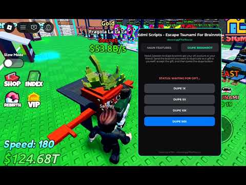 Escape Tsunami For Brainrots Dupe Script Not Fake 