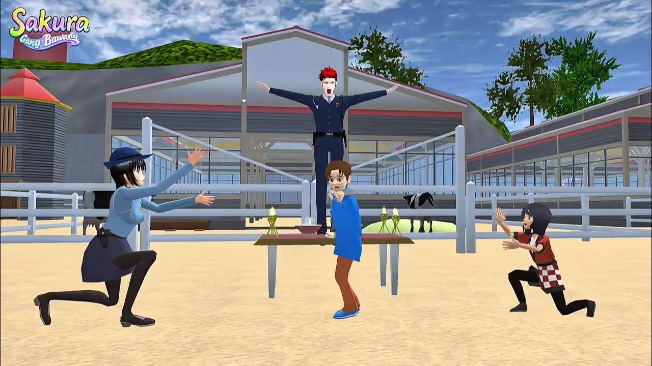 【SAKURA SCHOOL SIMULATOR】 HANTU RAMBUT MERAH KOMANDAN POLISI - DRAMA TERHOROR DAN TERLUCU PART 5