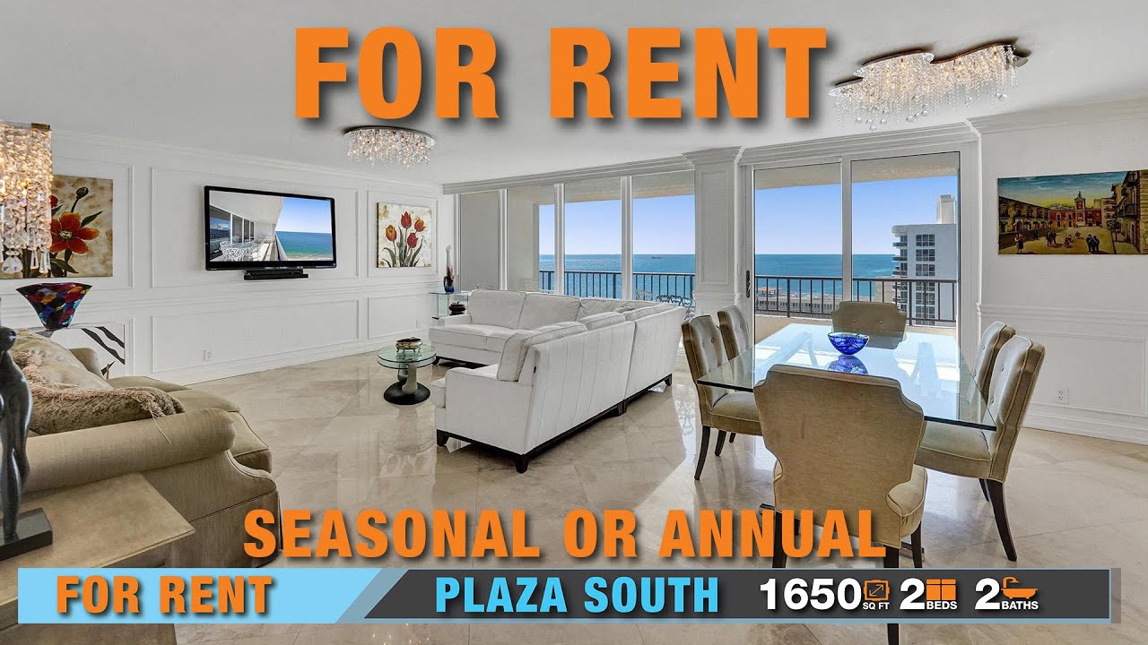 Galt Ocean Mile Seasonal or Annual Condo for Rent at Plaza South 4280 Galt Ocean Dr 25H YouTube