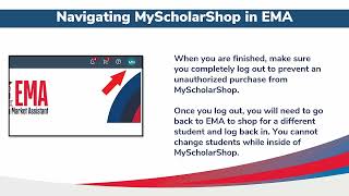 Navigating MyScholarShop in EMA