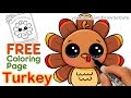 How to Draw a Cute Turkey step by step Easy Thanksgiving