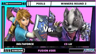 Fusion #305 - Pools - Winners Round 2 - Deltaforce (Link) VS Lu (Wolf) - SSBU - Ultimate Singles