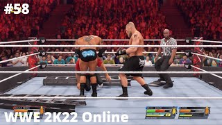 WWE 2K22 Online #58 - First Time playing 2 on 1 Handicap tag match