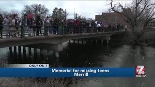 Memorial held for Merrill teens one year after their deaths