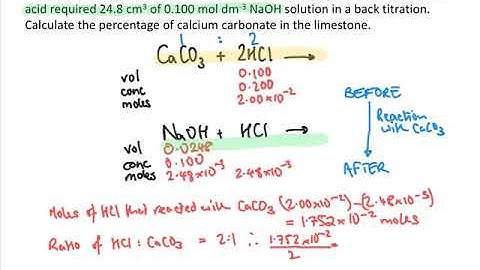 Y12 / 13 Back Titrations