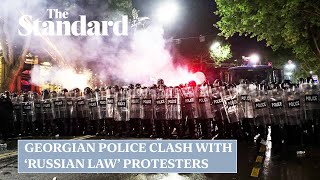 Georgian police deploy tear gas to disperse ‘Russian law’ protests