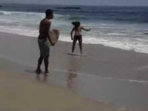 Skimboarding at Laguna Beach