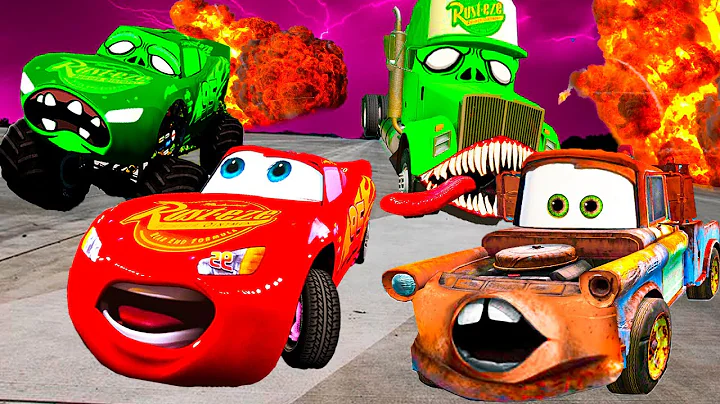 Lightning McQueen and MATER vs Zombie Chick Hicks  Pixar cars Zombie apocalypse in  BeamNG.drive - DayDayNews