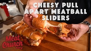 Cheesy PullApart Meatball Sliders