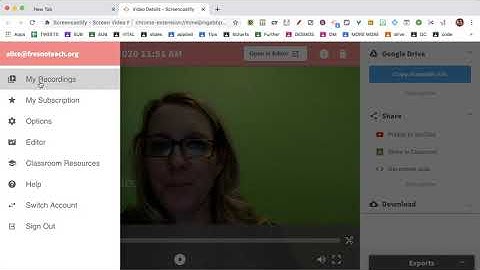 March 2020 screencastify videos to google drive