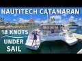 $599,000 2019 NAUTITECH OPEN 40 CATAMARAN YACHT TOUR / Fast Sailing Performance 18 Knots UNDER SAIL