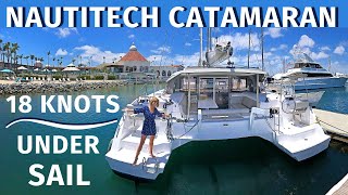 $599,000 2019 NAUTITECH OPEN 40 CATAMARAN YACHT TOUR / Fast Sailing Performance 18 Knots UNDER SAIL