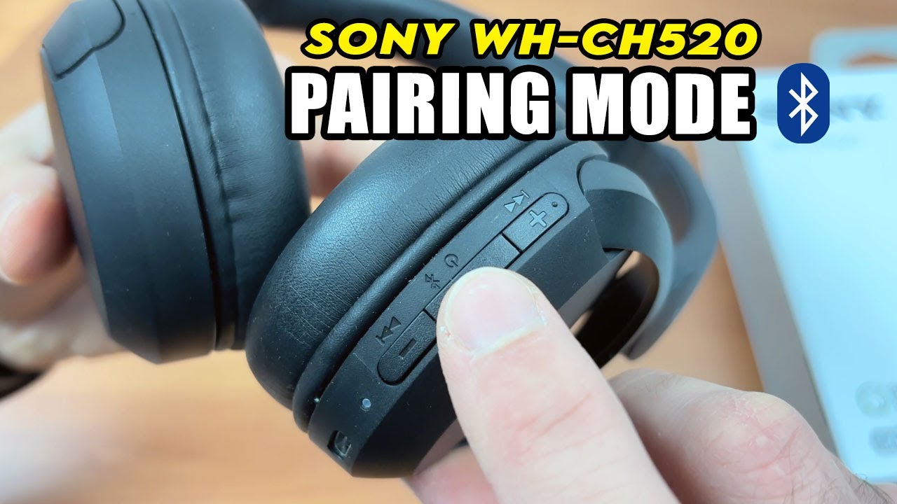 Sony WH-CH520 : How to Enable Bluetooth Pairing Setup Mode - YouTube