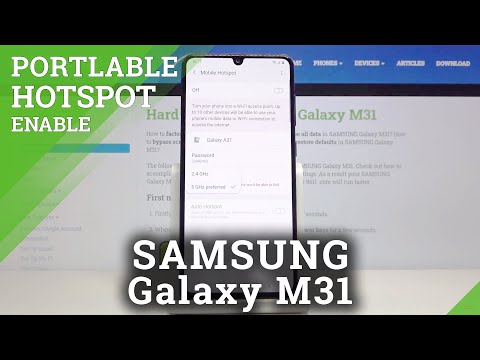 How to Set Up Portable Hotspot in SAMSUNG GALAXY M31 - Wi-Fi Sharing
