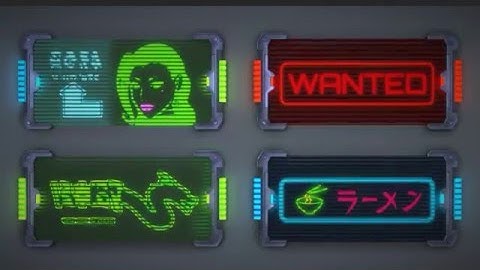 3D Game Asset: Scifi Neon Sign