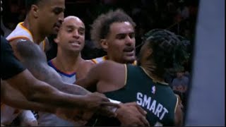 Marcus Smart Body Slams Trae Young To The Ground&Hit Him In His Balls ! (FULL FIGHT)