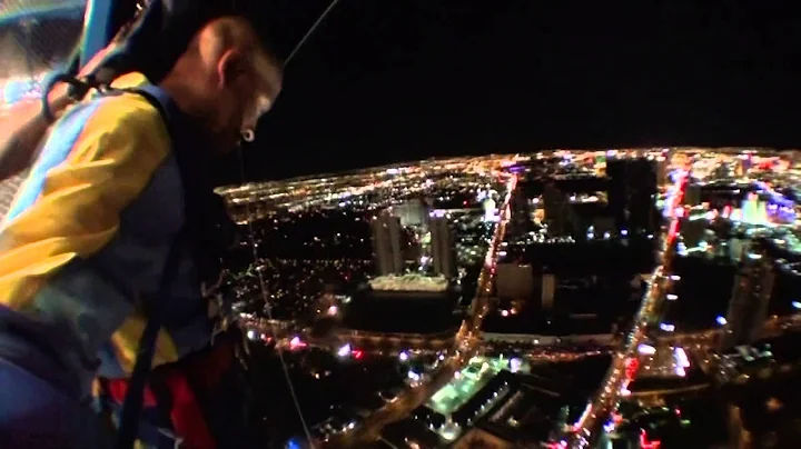 Sky Jump Stratosphere Las Vegas (Night jump HD)