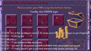 Runescape bank pin problem