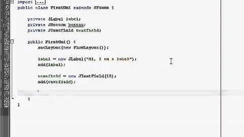 Java GUI Tutorial 2   Adding objects to the window