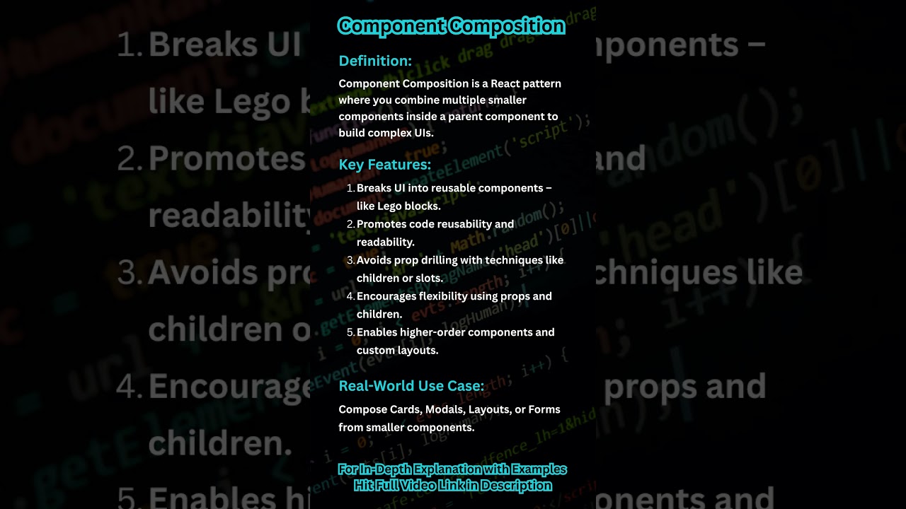 Component Composition in React – Build Reusable & Scalable UIs