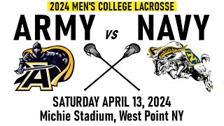 2024 Lacrosse ARMY vs NAVY (Full Game-HD) 4/13/2024 Men’s College Lacrosse