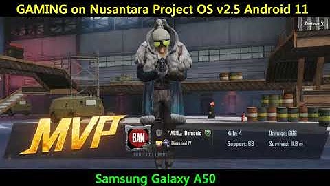 Gaming with Nusantara Project OS Android 11 on Samsung Galaxy A50