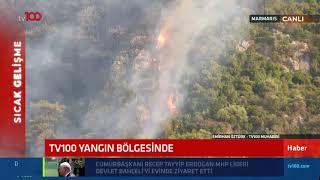 Marmariste Yangın Devam Ediyor Tv100 Yangın Bölgesinde