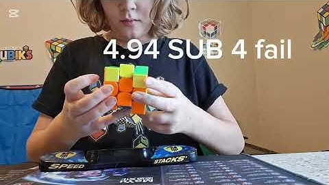 4 Fours= Sub 5 Average.... 4.94 PB 3x3x3 Average with 3 4.94s