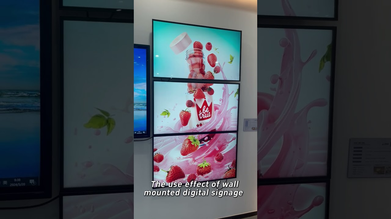 best indoor lcd wall mounted/hanging digital signage menu board for Restaurant