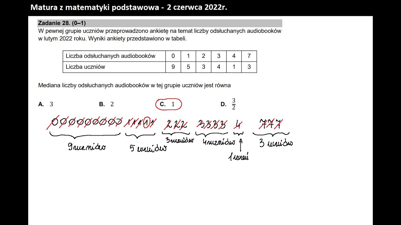 Zad 28. Statystyka. Mediana. - YouTube