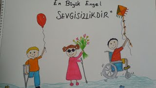 3 Aralık Dünya Engelliler Günü Resmi Çizimi|1