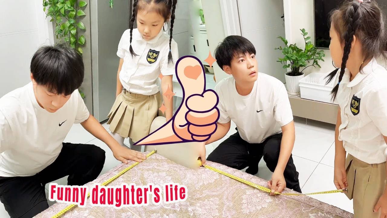 My daughter and I have different ways of thinking. When we measure the length, I am so speechless.