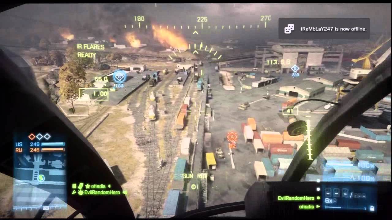 Bf3 Scout helicopter Tactics Guided Missile + Laser Painter Vs heat seekers Battlefield 3