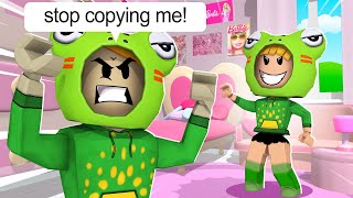 Roblox | My Baby Sister Copies Everything I Do!