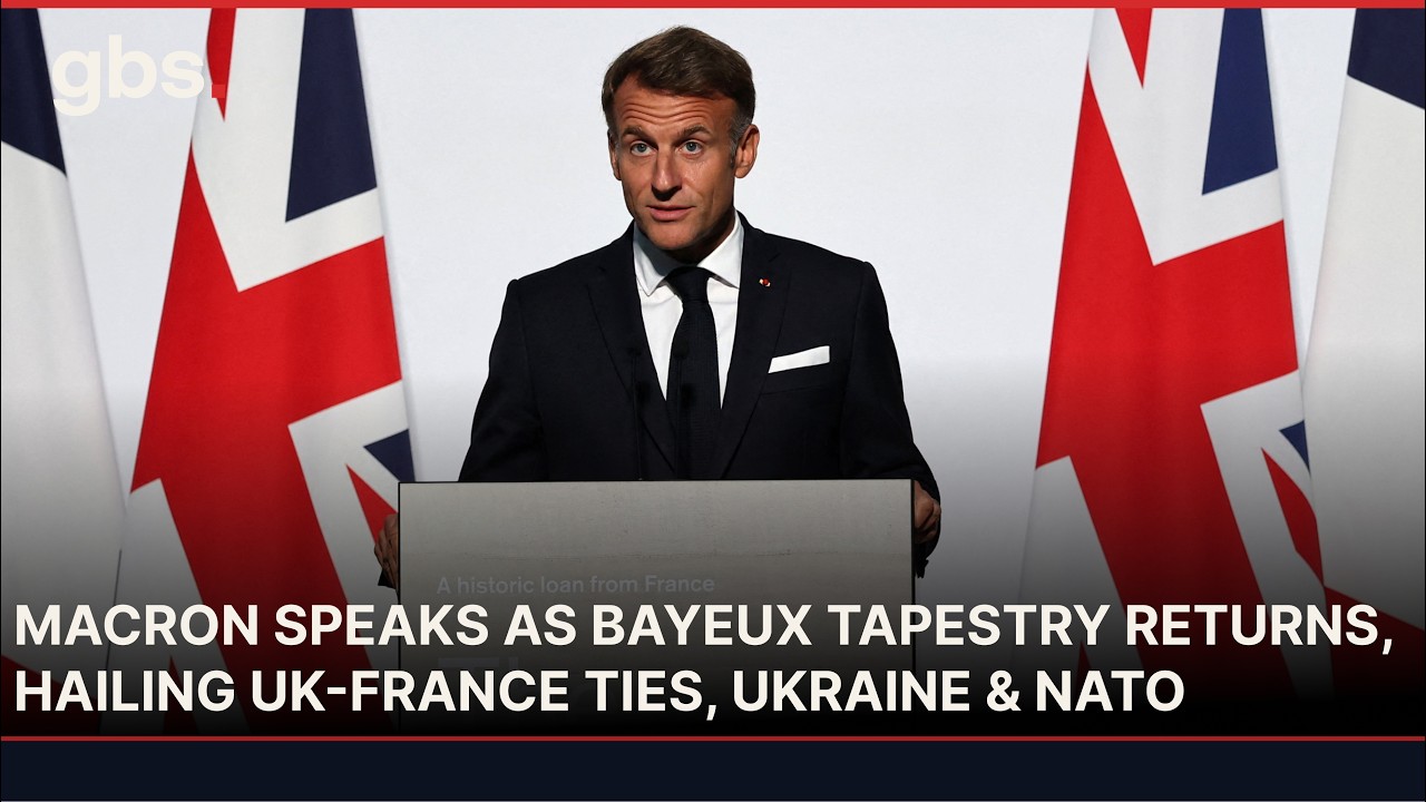 Macron Speaks on Bayeux Tapestry, UK-France Friendship, Ukraine and European Security