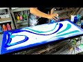 Cresting Wave Blow Out with Real Brush Pen Embellishments / Acrylic Pouring / Fluid Art