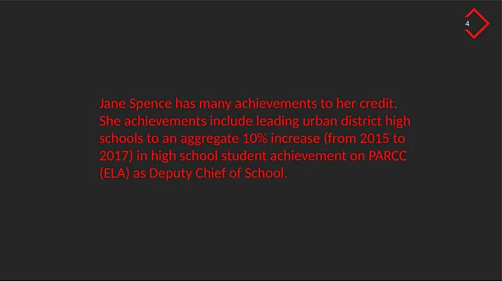 Jane Spence - Former Chief of Secondary Schools at...