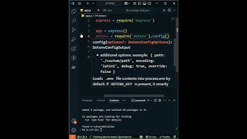 env Setup in Node js  #coding #nodejs #javascript