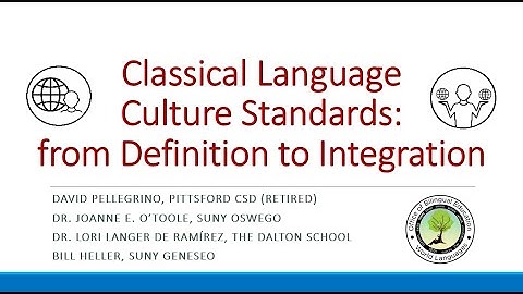 Classical Language Culture Standards: From Definition to Integration