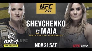 Валентина Шевченко против Дженнифер Майя БОЙ В UFC 4 / UFC 255