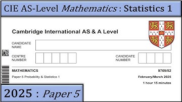 Solved Past Paper | CIE AS Mathematics | Statistics 1 | 2025