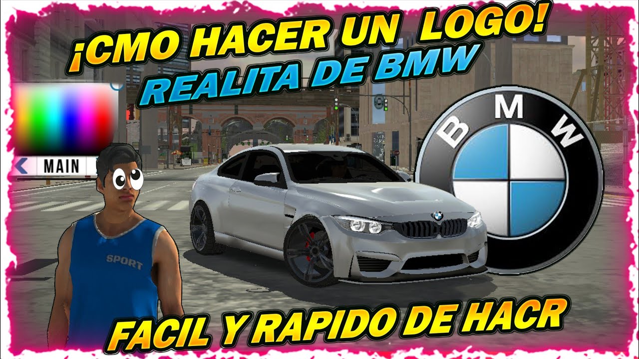 COMO HACER EL LOGO DE BMW FÁCIL Y RÁPIDO EN CAR PARKING MULTIPLAYER ...