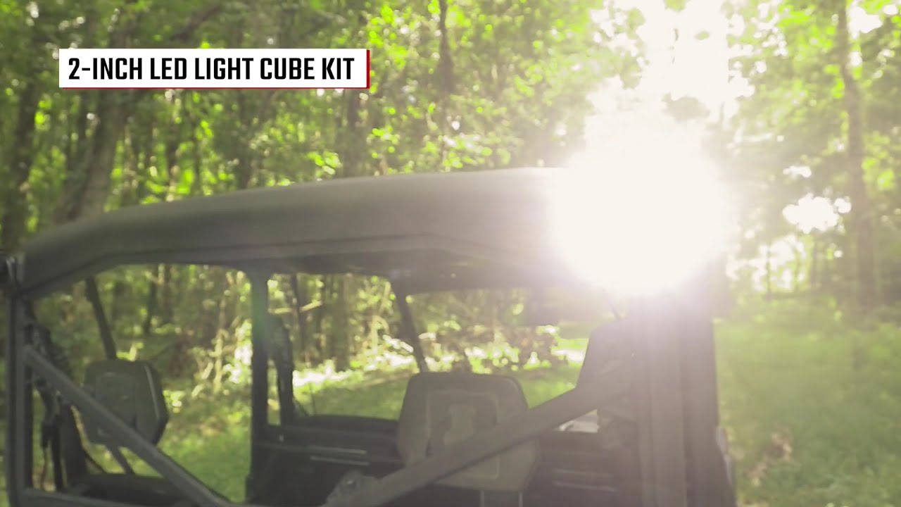 2016 2019 Can Am Defender Rear Facing Upper 2 inch LED Light Cube Kit by Rough Country YouTube